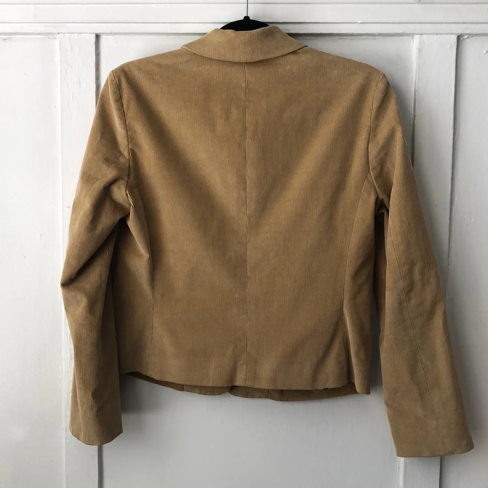 Tory Burch Beige/Tan Corduroy Blazer with 3 Buttons with Logo and Pockets Sz S